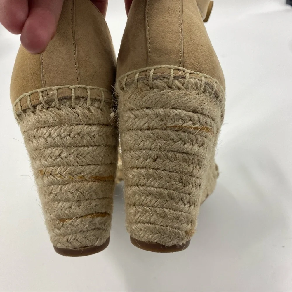 Splendid tan suede espadrille wedge 9.5